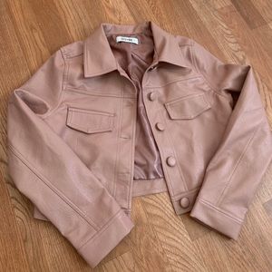 GoJane Faux Leather Mauve Jacket (Size S)